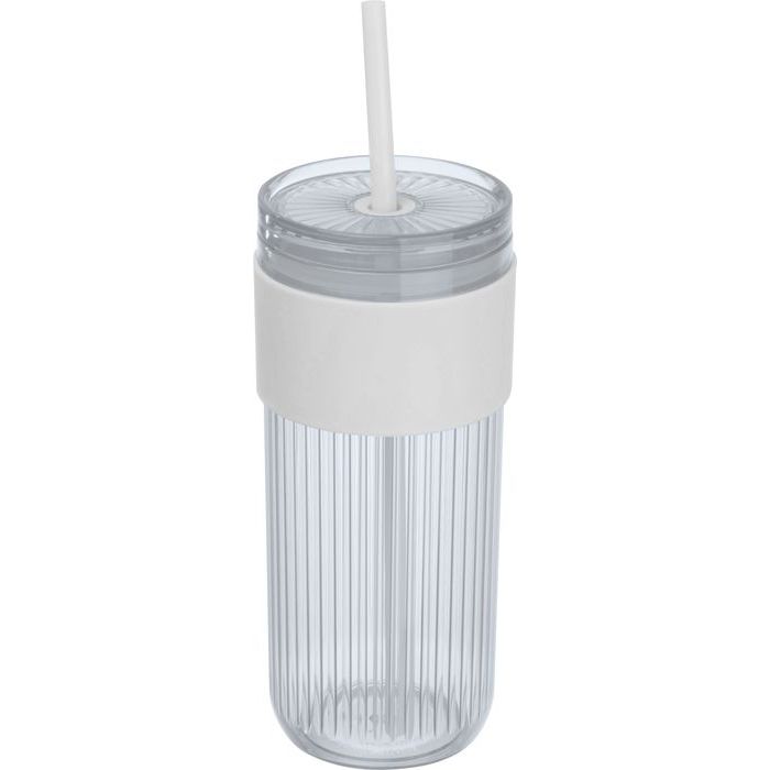 Műanyag pohár szívószállal, 660 ml