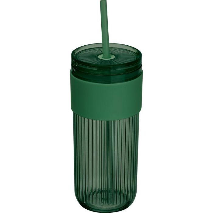 Műanyag pohár szívószállal, 660 ml