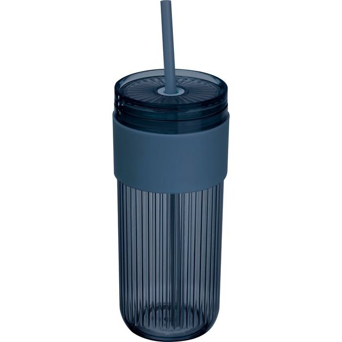 Műanyag pohár szívószállal, 660 ml