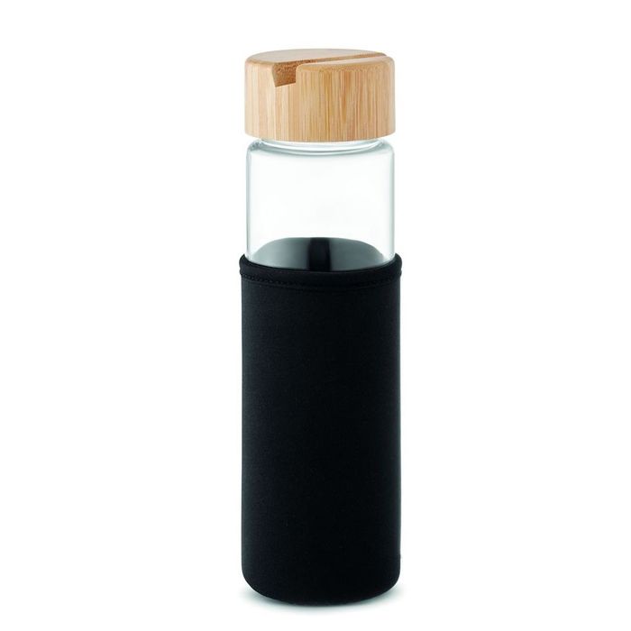 TINAROO Üveg palack,bambuszfedél 600ml MO2106-03