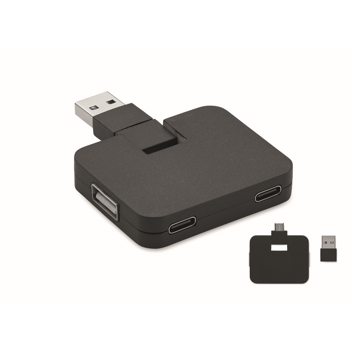 SQUARE-C 4 portos USB hub MO2254-03