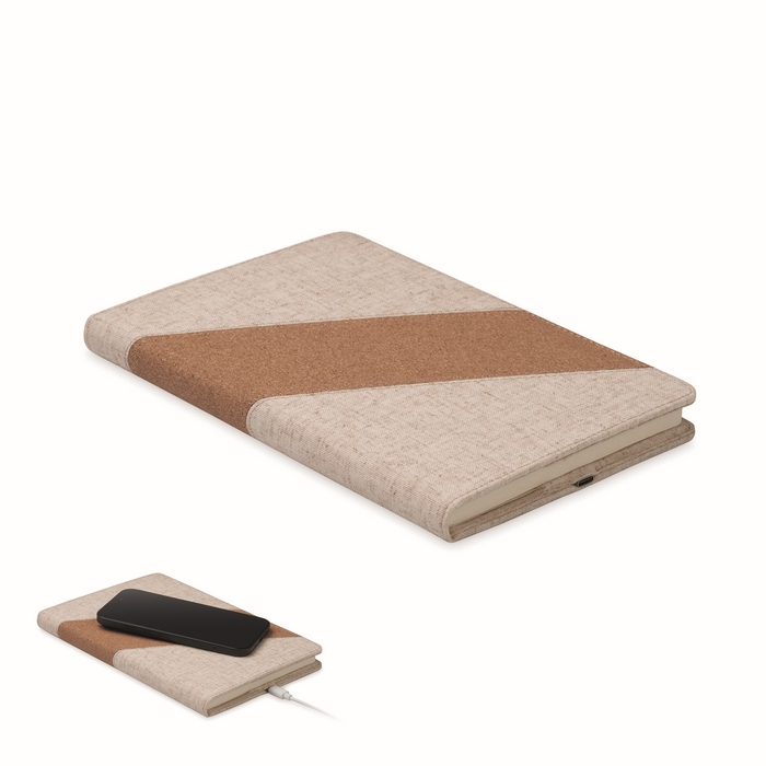 CORTONA A5 jegyzetfüzet 15W töltővel