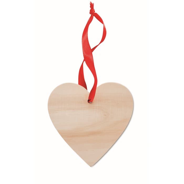 WOOHEART Szív alakú fa karácsonyfadísz