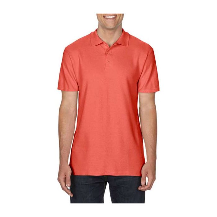 SOFTSTYLE ADULT DOUBLE PIQUÉ POLO