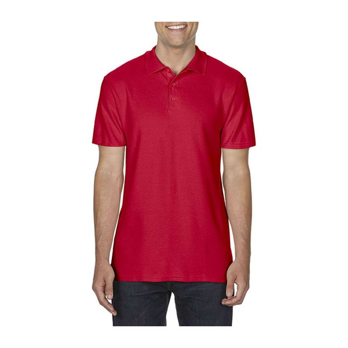 SOFTSTYLE ADULT DOUBLE PIQUÉ POLO