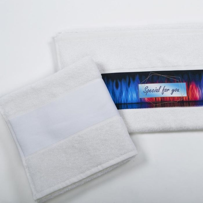 OLIMA TOWEL WITH SUBLIMATION BORDURE